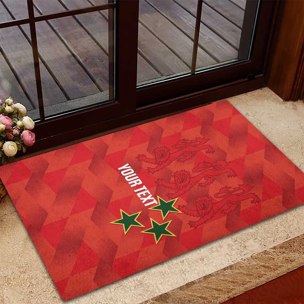 Custom Cayman Islands Football Rubber Doormat 2025 Go Champions - Wonder Print Shop