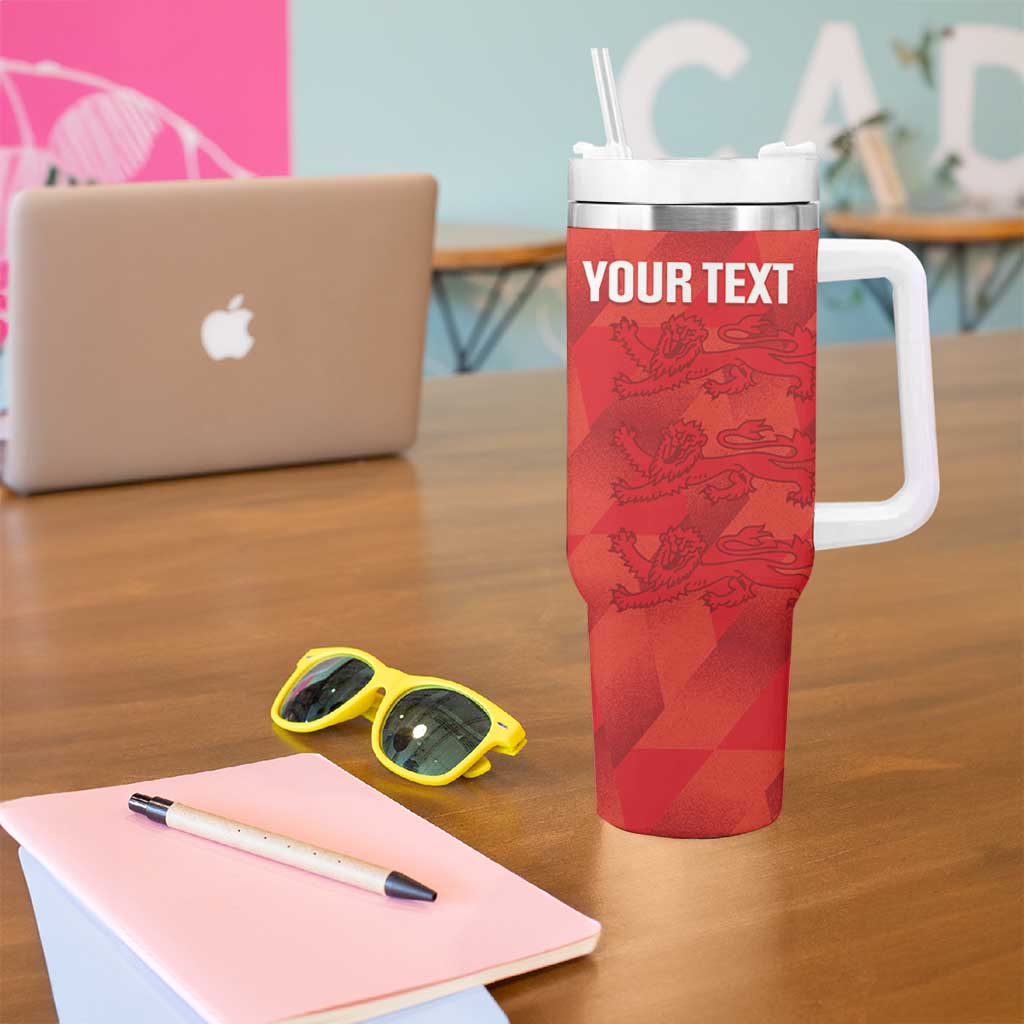 Custom Cayman Islands Football Tumbler With Handle 2025 Go Champions - Wonder Print Shop