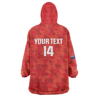 Custom Cayman Islands Football Wearable Blanket Hoodie 2025 Go Champions - Wonder Print Shop