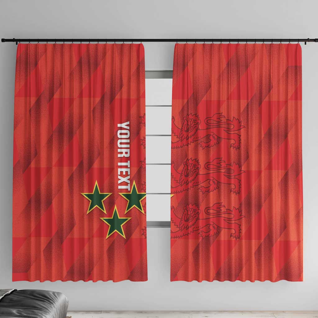 Custom Cayman Islands Football Window Curtain 2025 Go Champions - Wonder Print Shop
