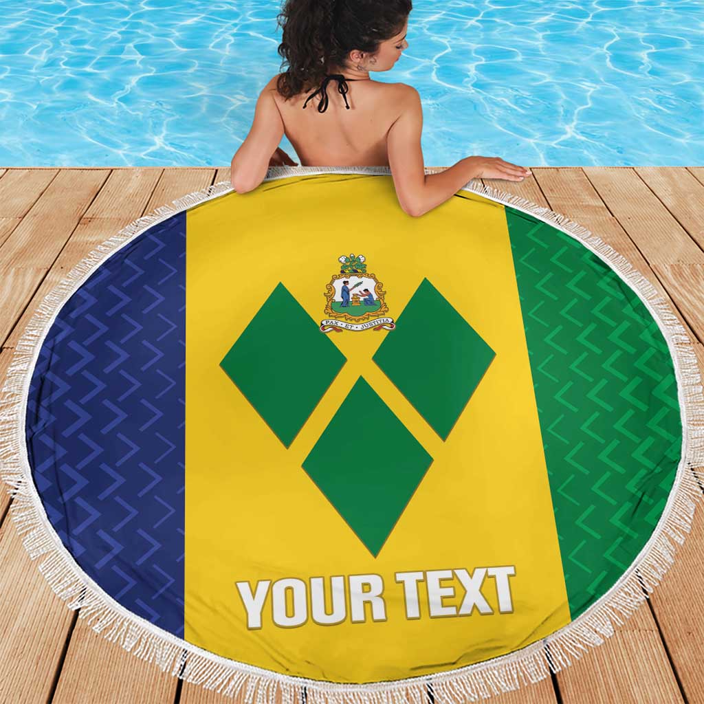 Custom Saint Vincent and the Grenadines Football Beach Blanket Go Champions Vincy Heat