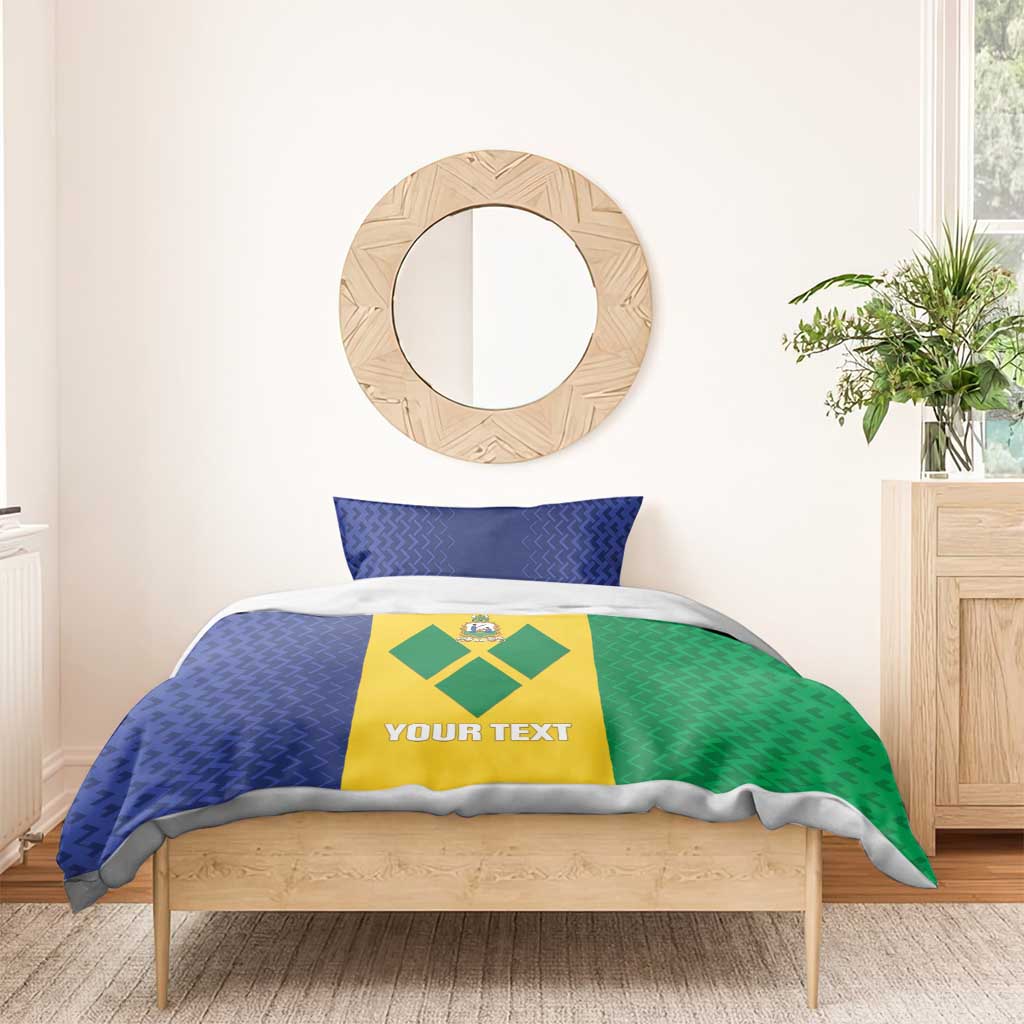 Custom Saint Vincent and the Grenadines Football Bedding Set Go Champions Vincy Heat