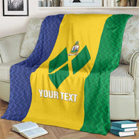 Custom Saint Vincent and the Grenadines Football Blanket Go Champions Vincy Heat