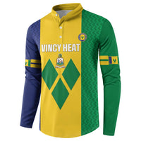 Custom Saint Vincent and the Grenadines Football Button Sweatshirt Go Champions Vincy Heat - Wonder Print Shop
