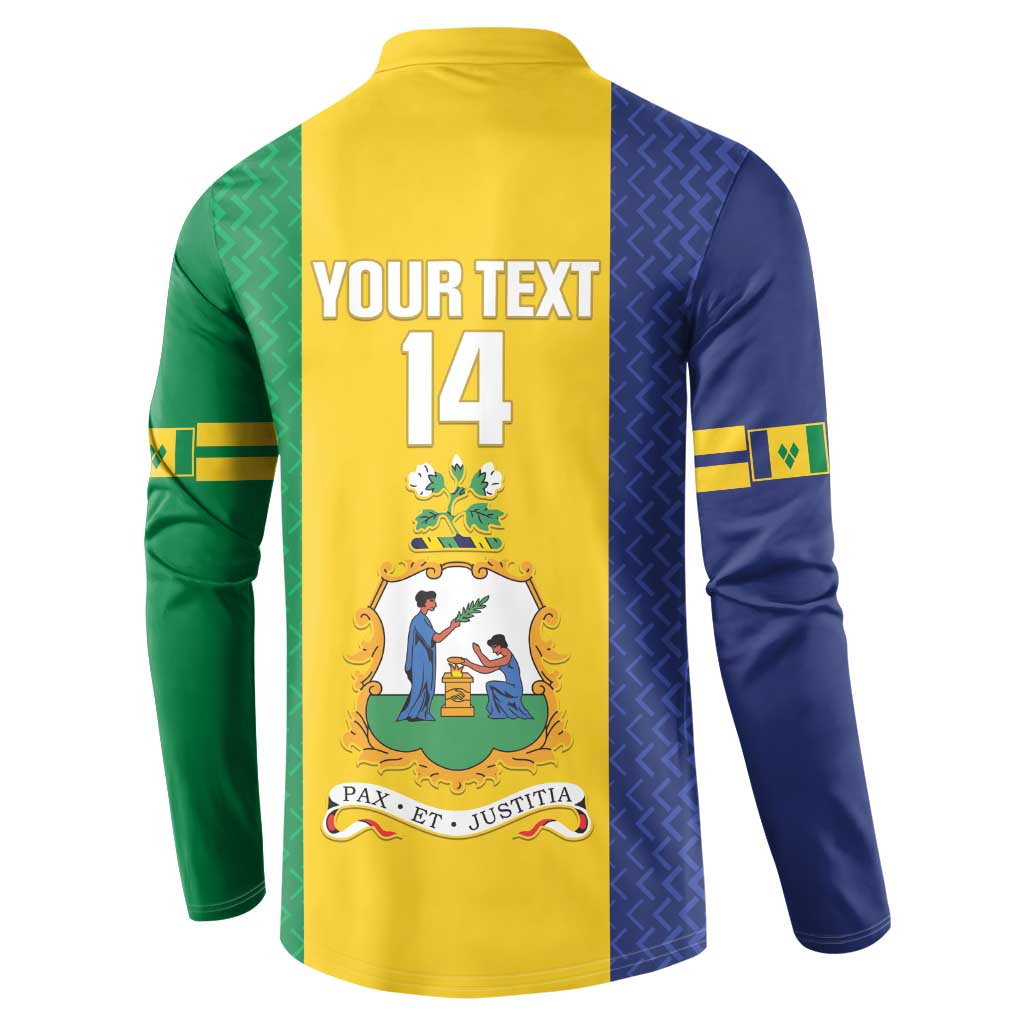 Custom Saint Vincent and the Grenadines Football Button Sweatshirt Go Champions Vincy Heat - Wonder Print Shop