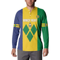 Custom Saint Vincent and the Grenadines Football Button Sweatshirt Go Champions Vincy Heat - Wonder Print Shop