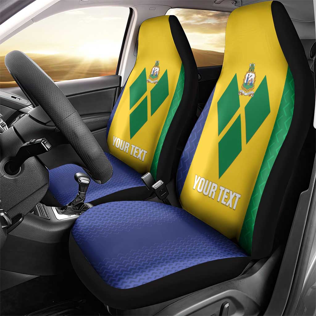 Custom Saint Vincent and the Grenadines Football Car Seat Cover Go Champions Vincy Heat - Wonder Print Shop