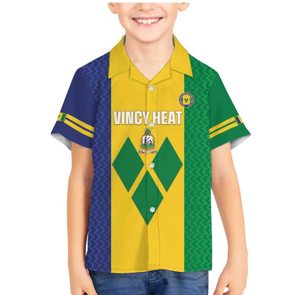 Custom Saint Vincent and the Grenadines Football Family Matching Mermaid Dress and Hawaiian Shirt Go Champions Vincy Heat - Wonder Print Shop