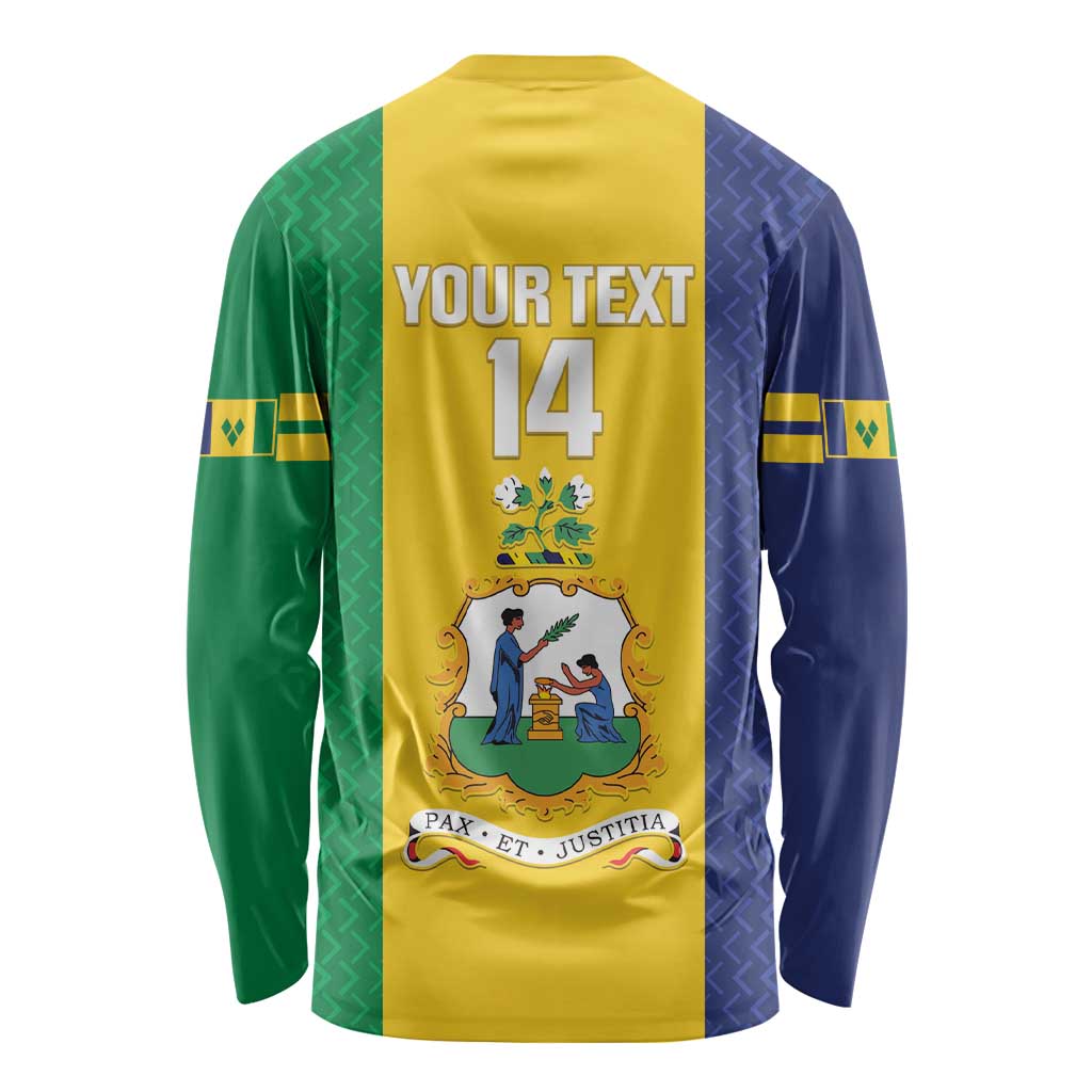 Custom Saint Vincent and the Grenadines Football Long Sleeve Shirt Go Champions Vincy Heat - Wonder Print Shop