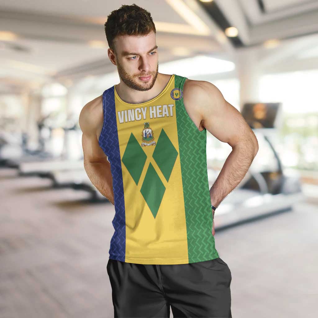 Custom Saint Vincent and the Grenadines Football Men Tank Top Go Champions Vincy Heat - Wonder Print Shop