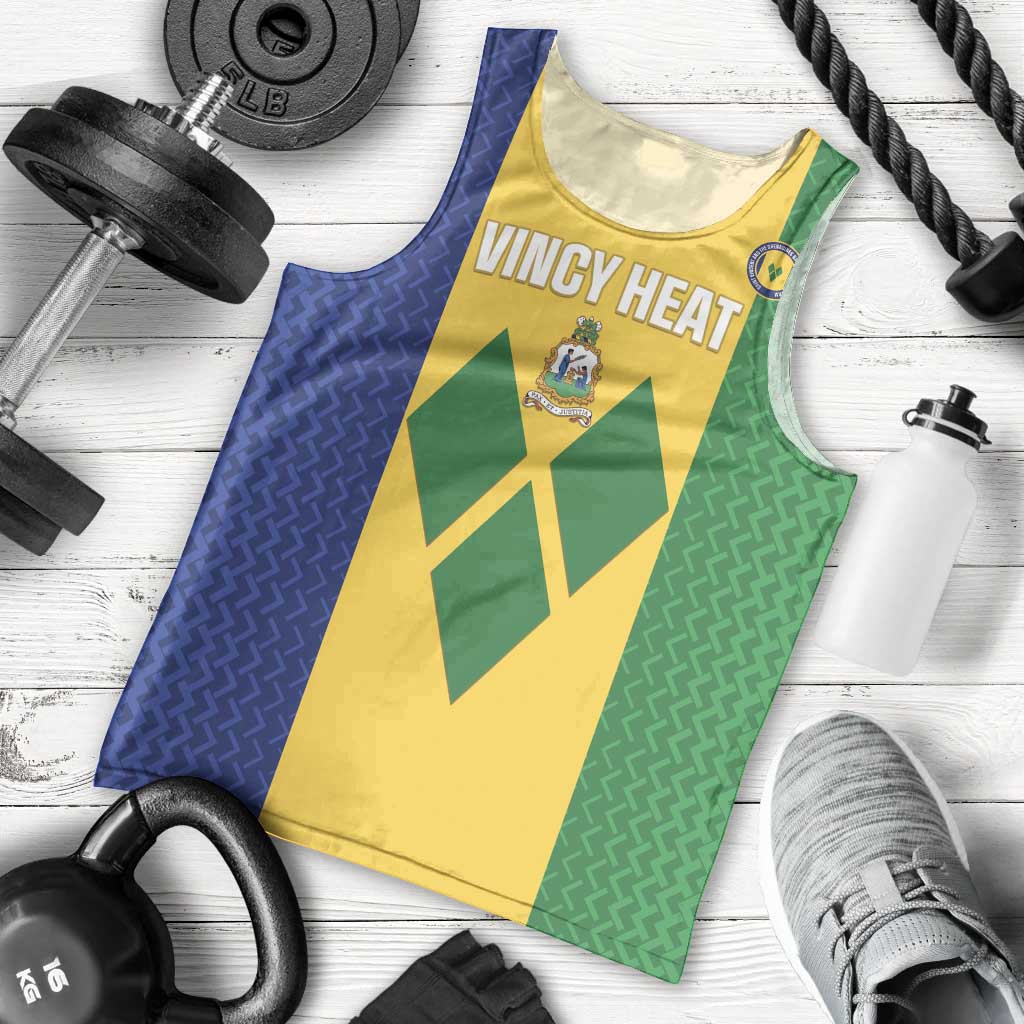 Custom Saint Vincent and the Grenadines Football Men Tank Top Go Champions Vincy Heat - Wonder Print Shop