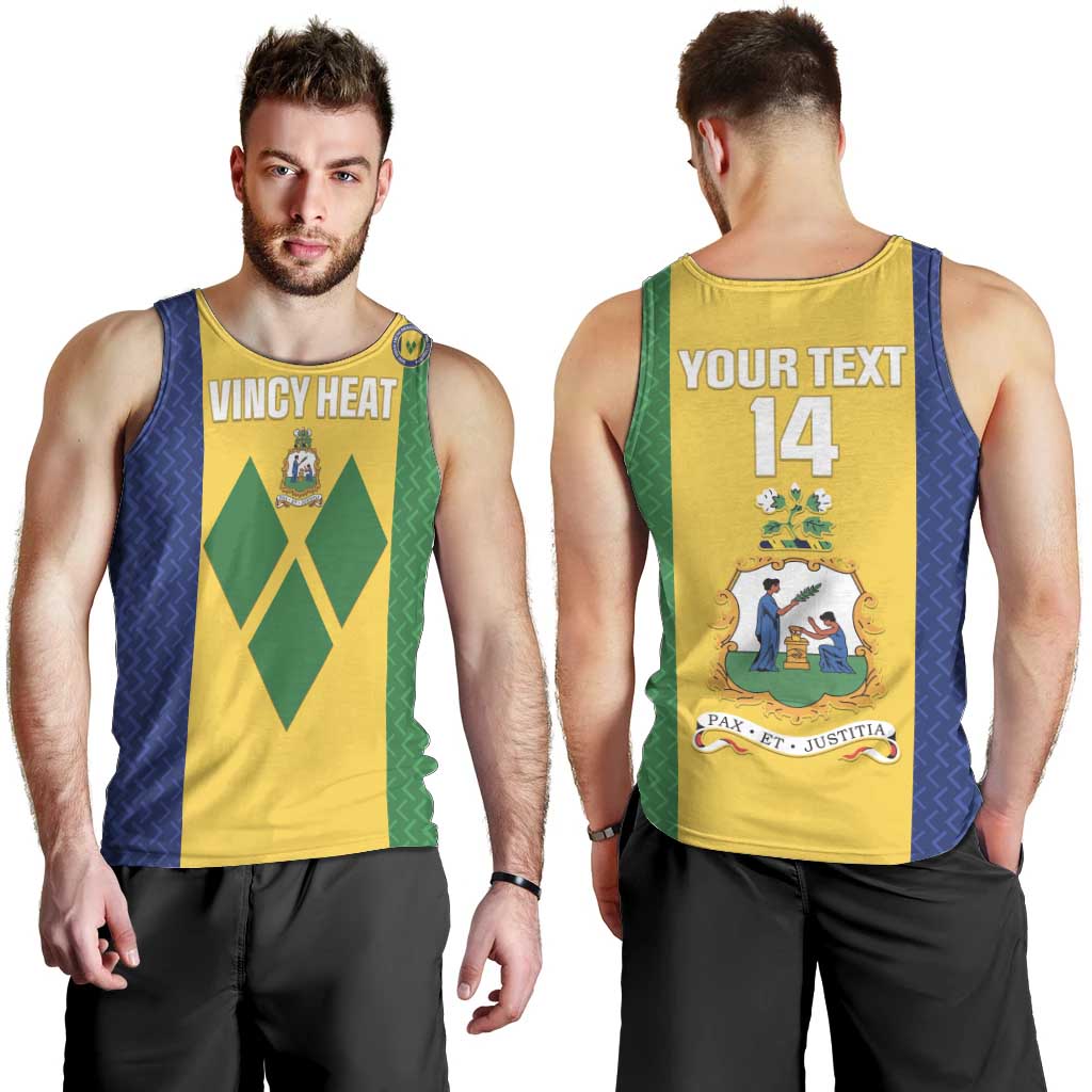 Custom Saint Vincent and the Grenadines Football Men Tank Top Go Champions Vincy Heat - Wonder Print Shop
