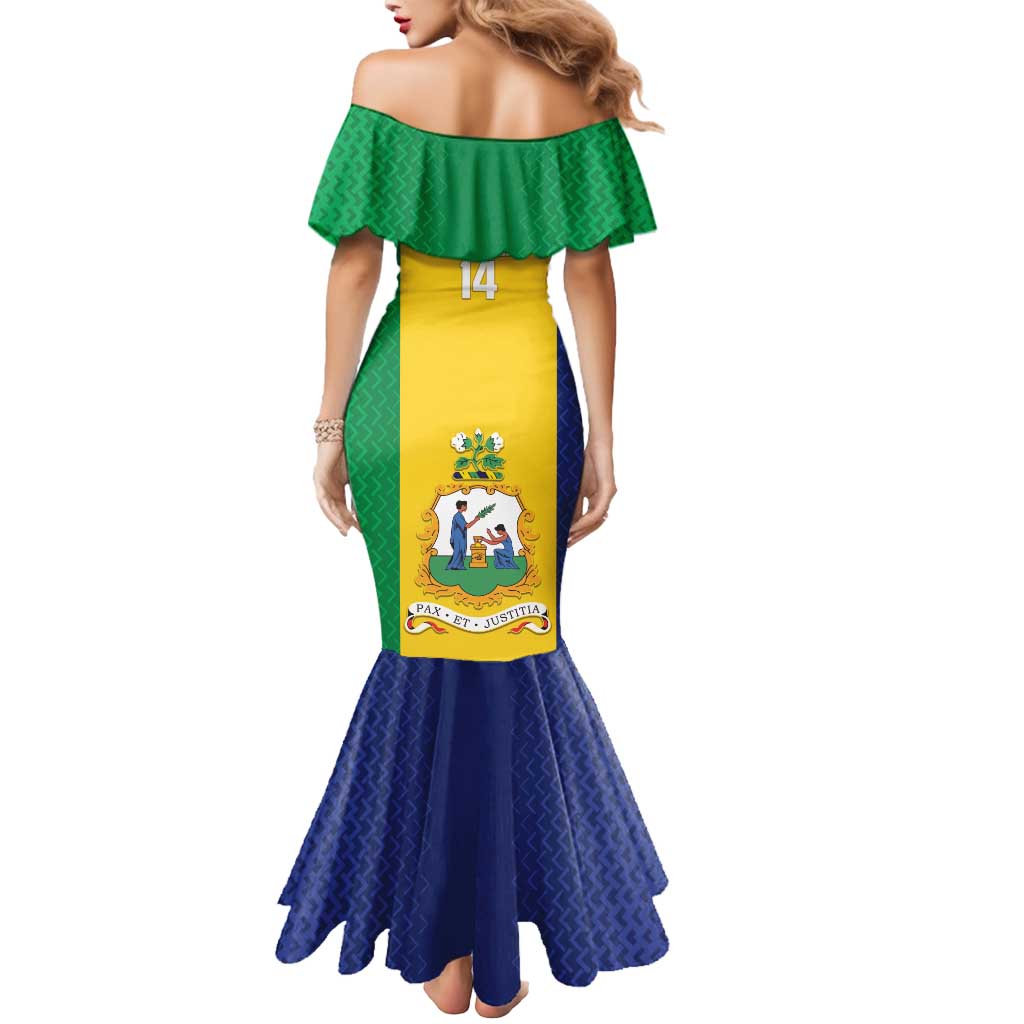 Custom Saint Vincent and the Grenadines Football Mermaid Dress Go Champions Vincy Heat - Wonder Print Shop