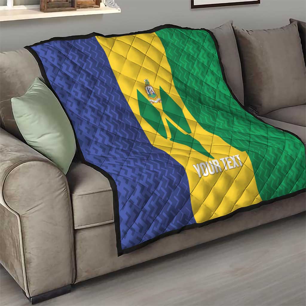 Custom Saint Vincent and the Grenadines Football Quilt Go Champions Vincy Heat - Wonder Print Shop