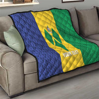 Custom Saint Vincent and the Grenadines Football Quilt Go Champions Vincy Heat - Wonder Print Shop