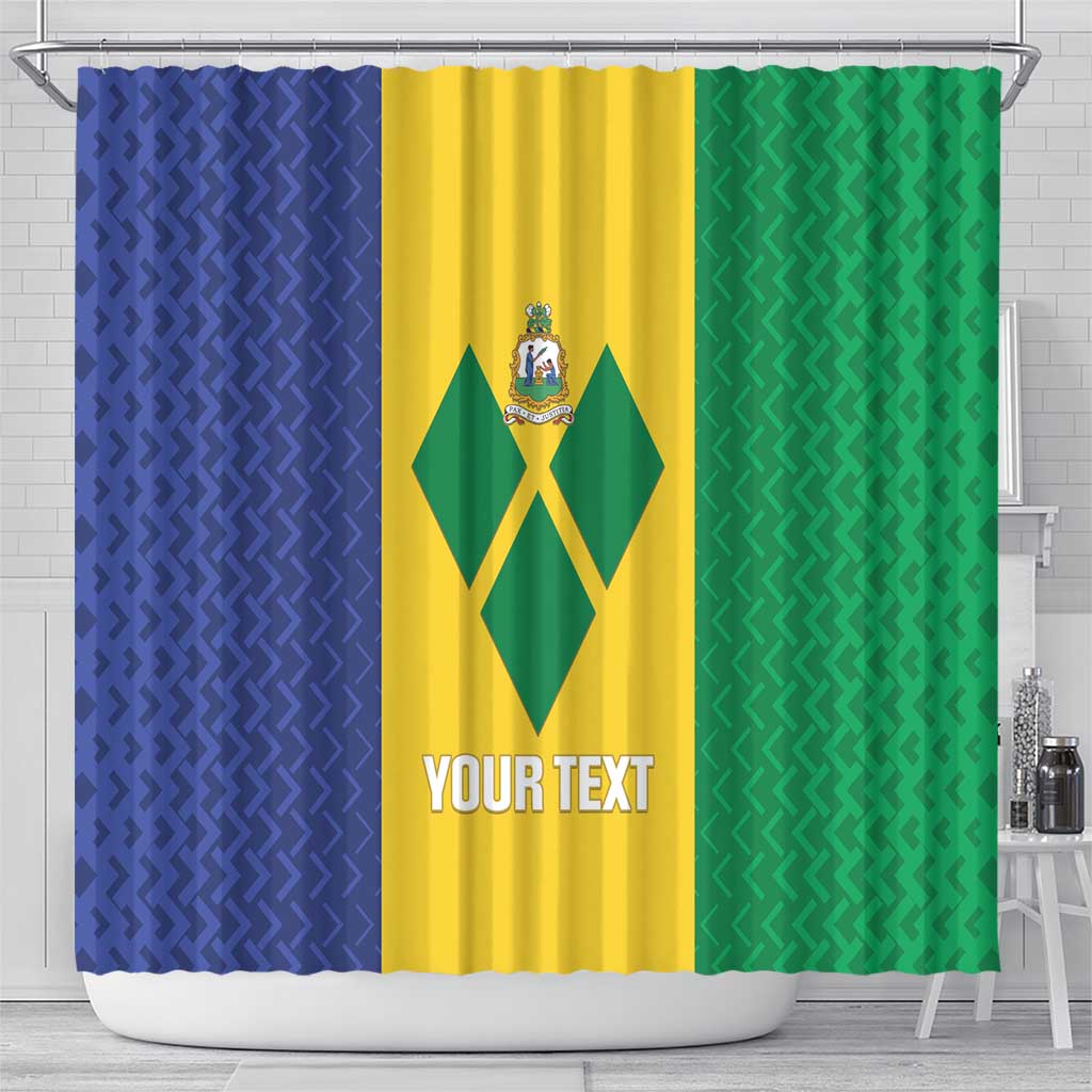 Custom Saint Vincent and the Grenadines Football Shower Curtain Go Champions Vincy Heat - Wonder Print Shop