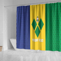 Custom Saint Vincent and the Grenadines Football Shower Curtain Go Champions Vincy Heat - Wonder Print Shop