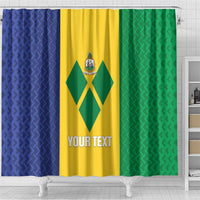Custom Saint Vincent and the Grenadines Football Shower Curtain Go Champions Vincy Heat - Wonder Print Shop