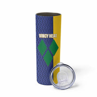 Custom Saint Vincent and the Grenadines Football Skinny Tumbler Go Champions Vincy Heat - Wonder Print Shop
