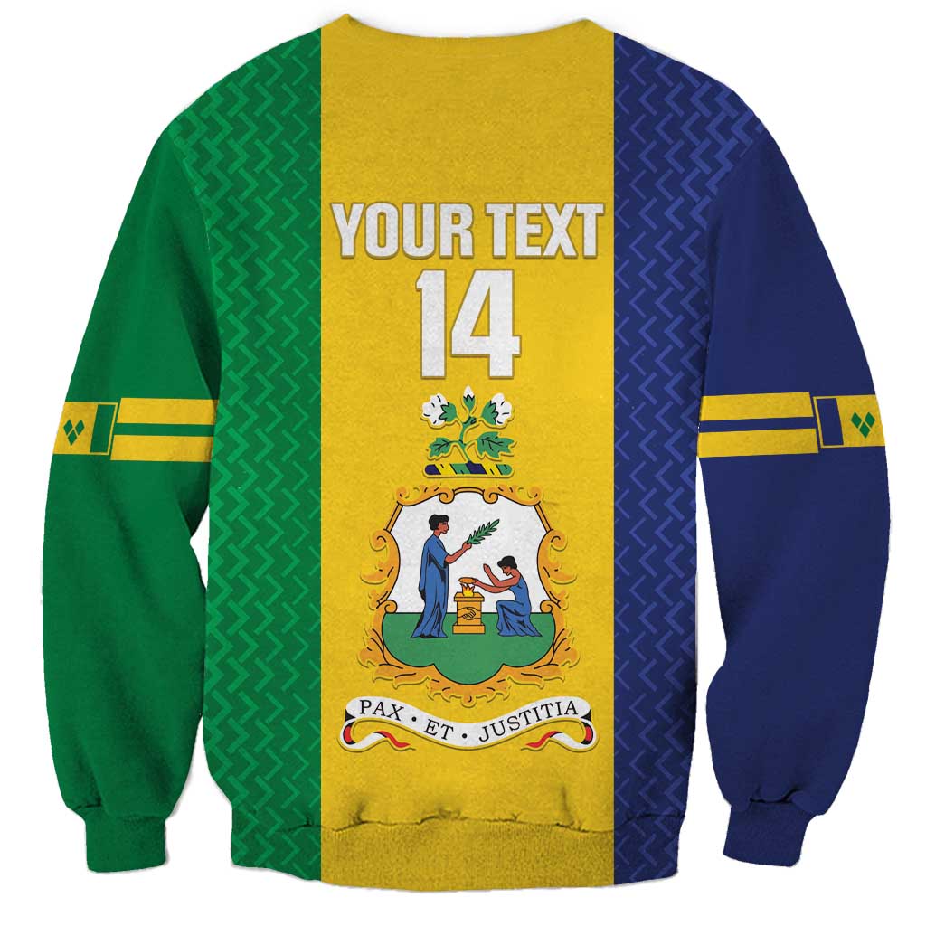 Custom Saint Vincent and the Grenadines Football Sweatshirt Go Champions Vincy Heat - Wonder Print Shop