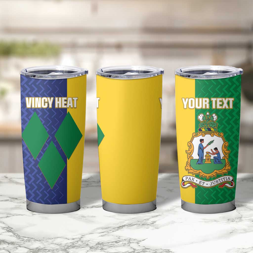 Custom Saint Vincent and the Grenadines Football Tumbler Cup Go Champions Vincy Heat - Wonder Print Shop