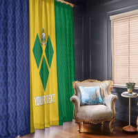 Custom Saint Vincent and the Grenadines Football Window Curtain Go Champions Vincy Heat - Wonder Print Shop