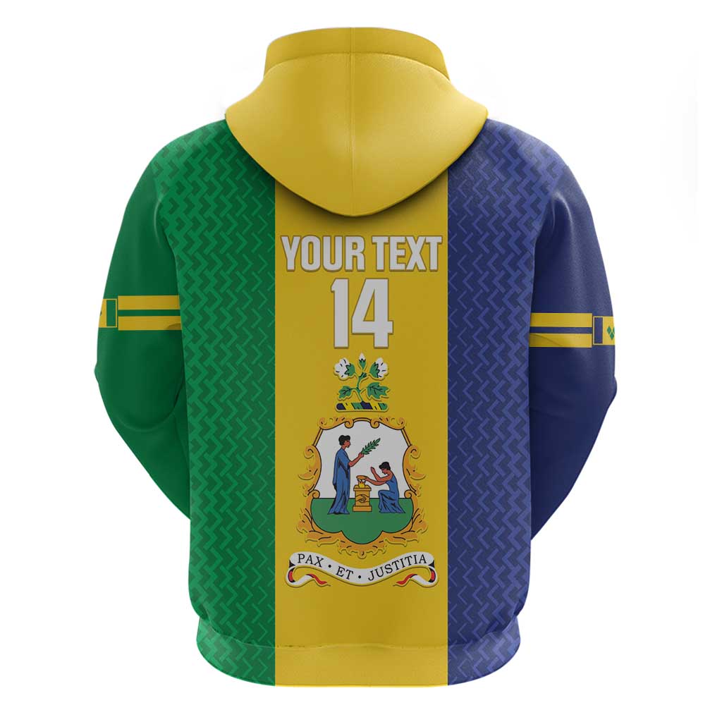 Custom Saint Vincent and the Grenadines Football Zip Hoodie Go Champions Vincy Heat - Wonder Print Shop