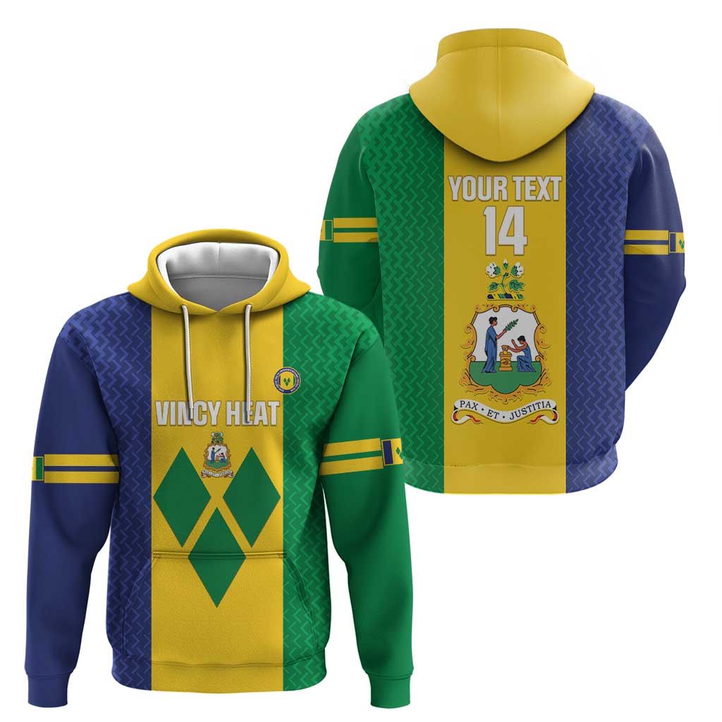 Custom Saint Vincent and the Grenadines Football Zip Hoodie Go Champions Vincy Heat - Wonder Print Shop