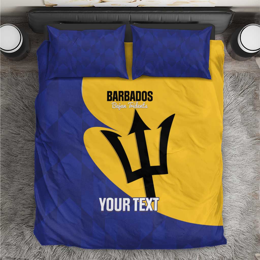 Custom Barbados Football Bedding Set Go Champions Bajan Tridents
