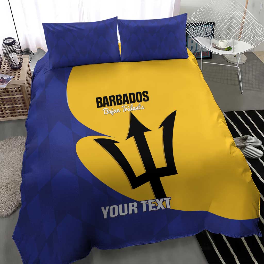 Custom Barbados Football Bedding Set Go Champions Bajan Tridents