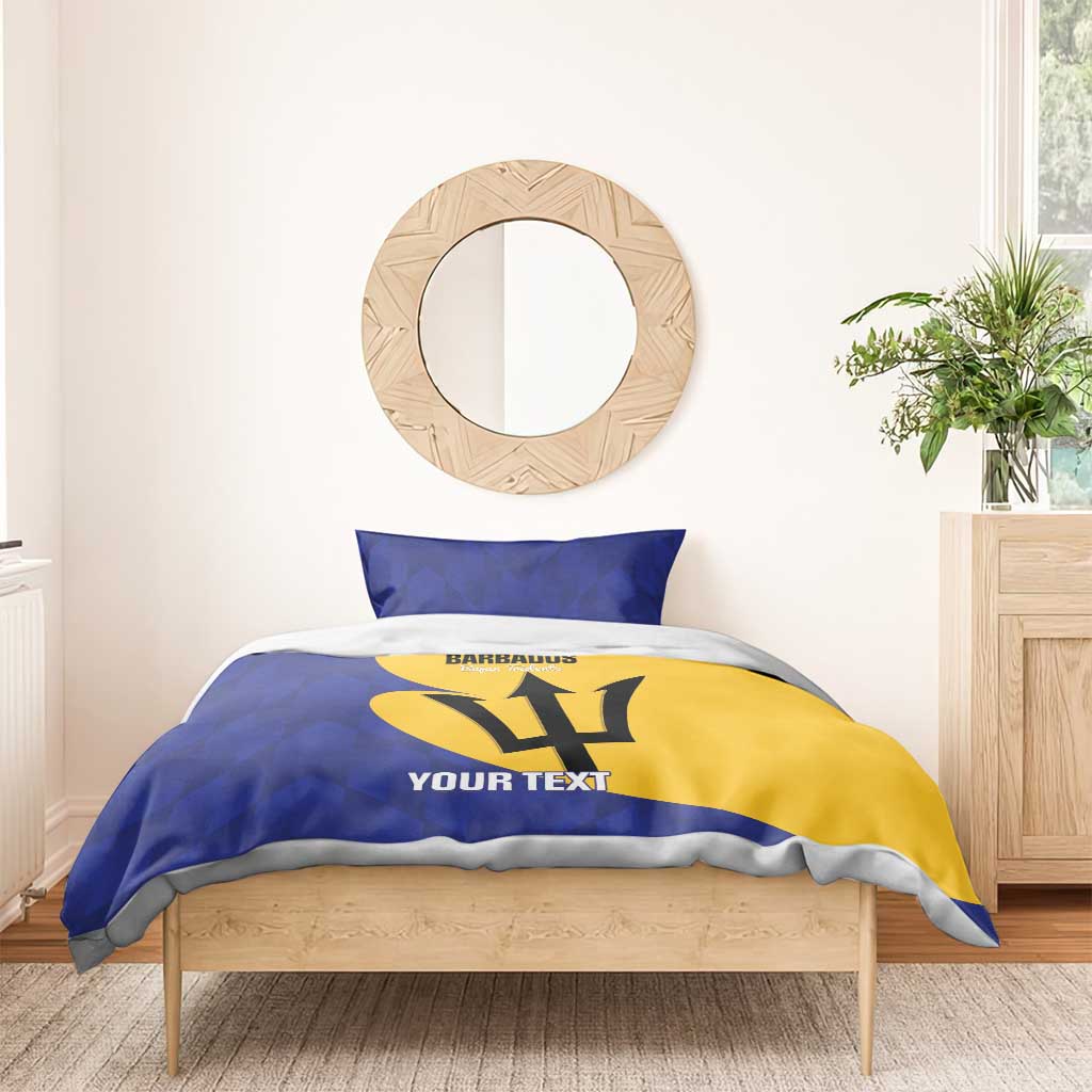 Custom Barbados Football Bedding Set Go Champions Bajan Tridents