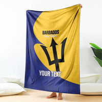 Custom Barbados Football Blanket Go Champions Bajan Tridents