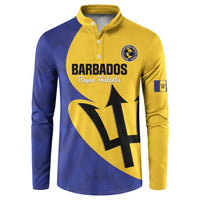 Custom Barbados Football Button Sweatshirt Go Champions Bajan Tridents - Wonder Print Shop
