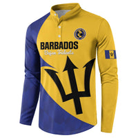 Custom Barbados Football Button Sweatshirt Go Champions Bajan Tridents - Wonder Print Shop