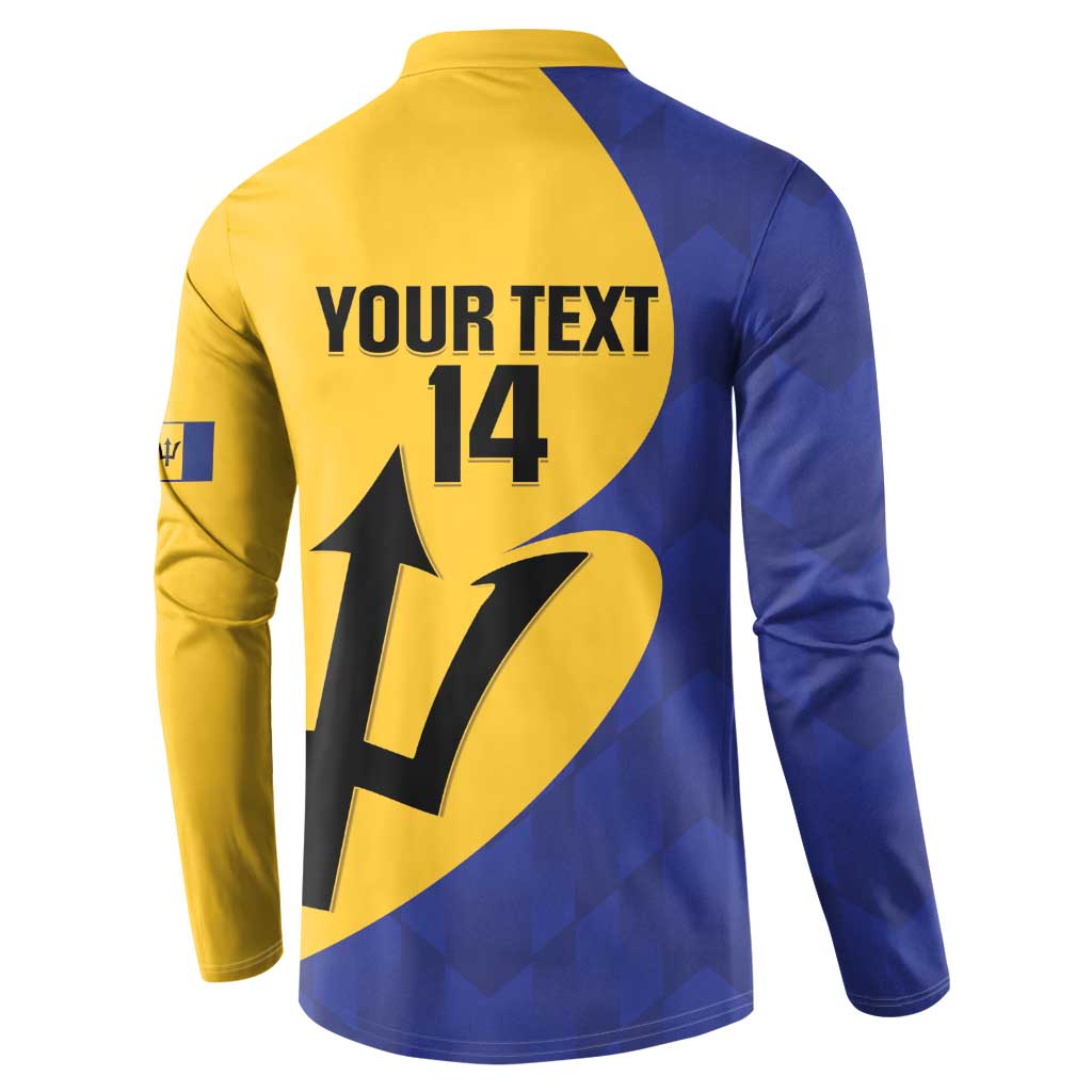 Custom Barbados Football Button Sweatshirt Go Champions Bajan Tridents - Wonder Print Shop