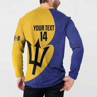 Custom Barbados Football Button Sweatshirt Go Champions Bajan Tridents - Wonder Print Shop