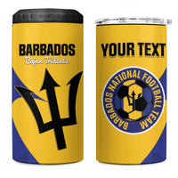 Custom Barbados Football 4 in 1 Can Cooler Tumbler Go Champions Bajan Tridents