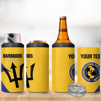 Custom Barbados Football 4 in 1 Can Cooler Tumbler Go Champions Bajan Tridents