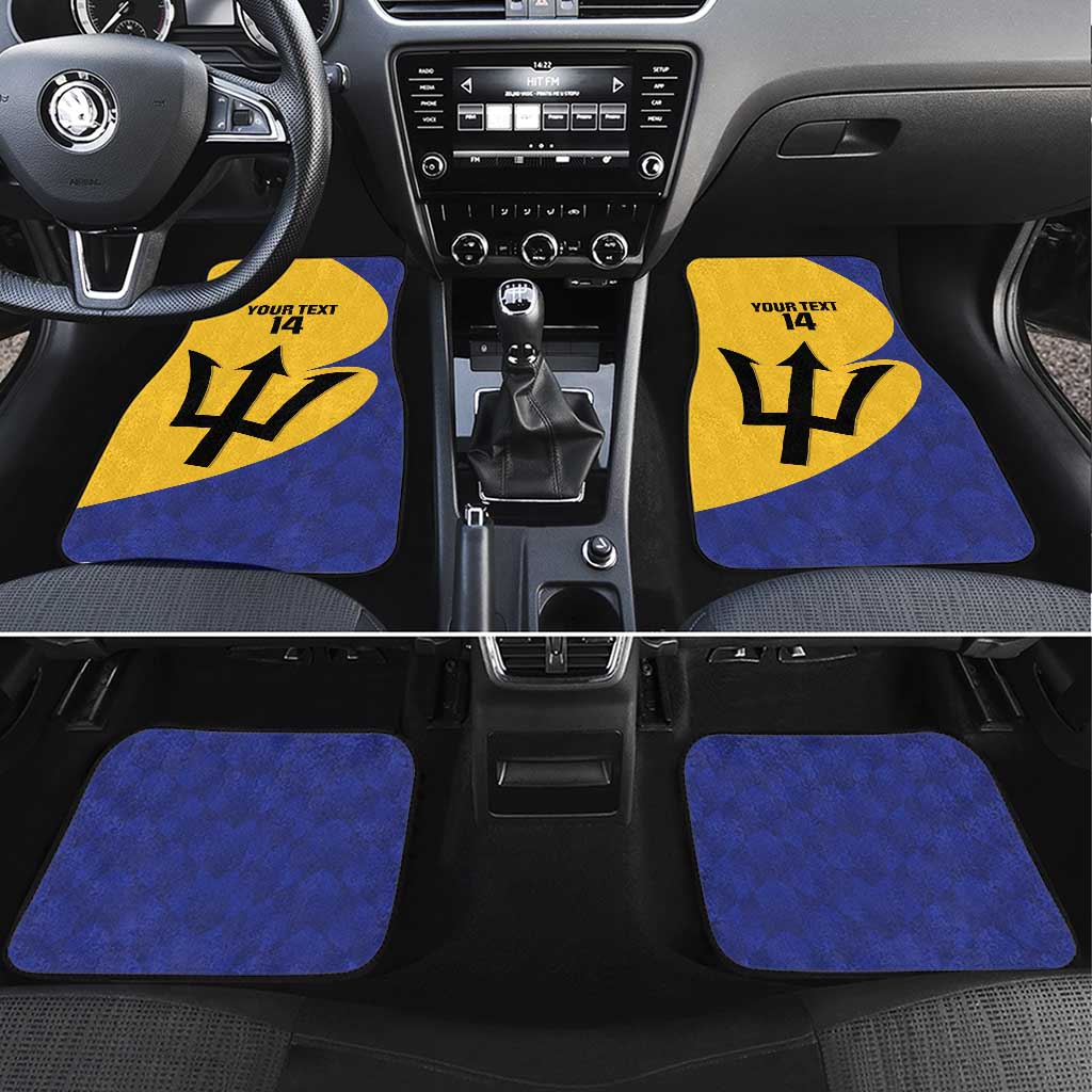 Custom Barbados Football Car Mats Go Champions Bajan Tridents - Wonder Print Shop