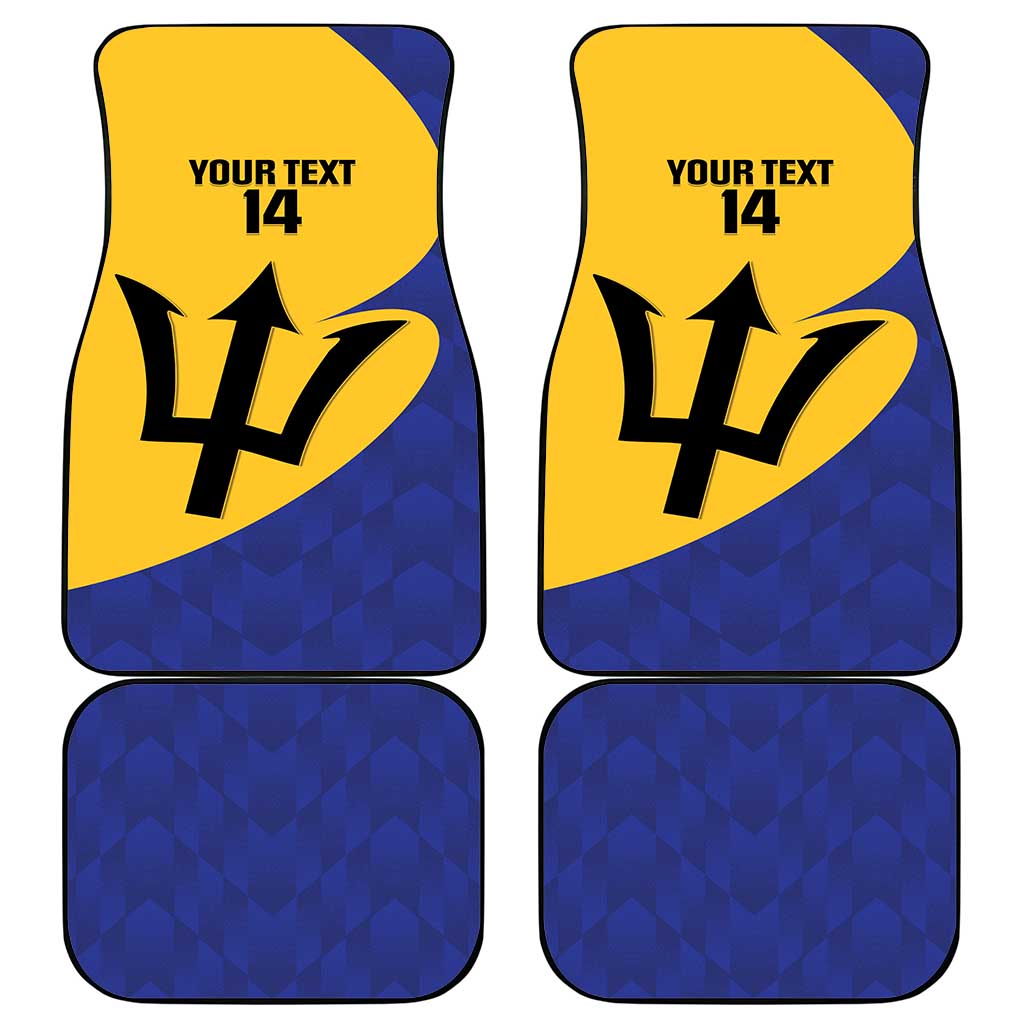 Custom Barbados Football Car Mats Go Champions Bajan Tridents - Wonder Print Shop