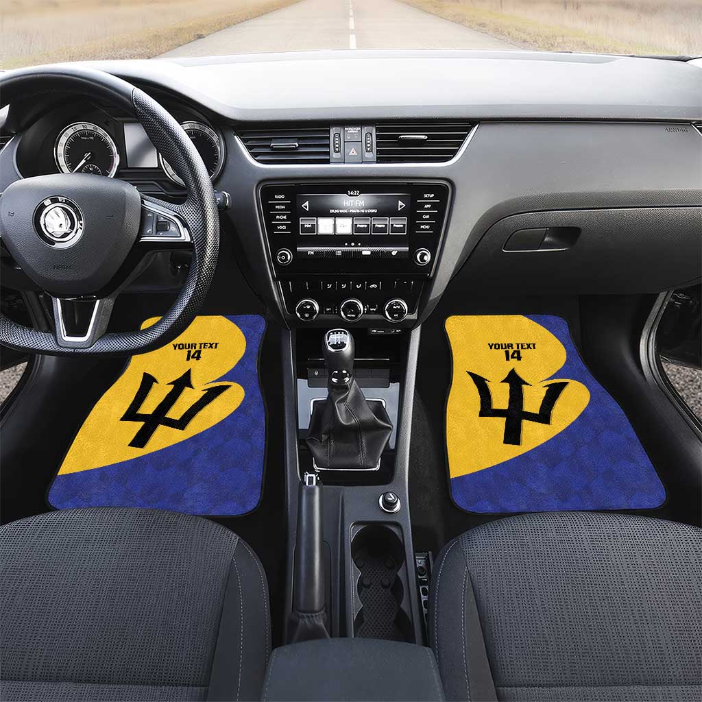 Custom Barbados Football Car Mats Go Champions Bajan Tridents - Wonder Print Shop