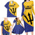 Custom Barbados Football Family Matching Long Sleeve Bodycon Dress and Hawaiian Shirt Go Champions Bajan Tridents - Wonder Print Shop