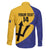 Custom Barbados Football Family Matching Puletasi and Hawaiian Shirt Go Champions Bajan Tridents