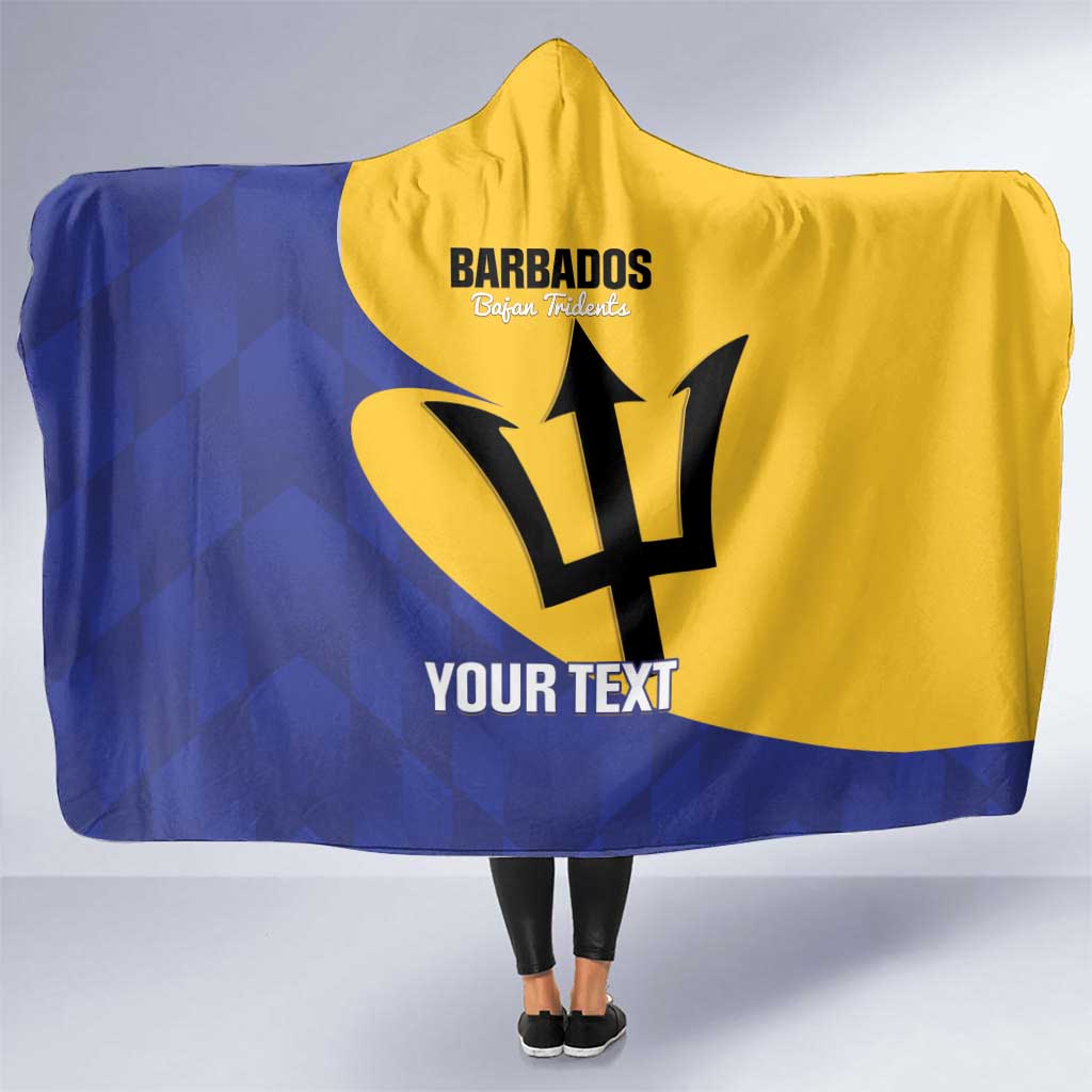 Custom Barbados Football Hooded Blanket Go Champions Bajan Tridents - Wonder Print Shop