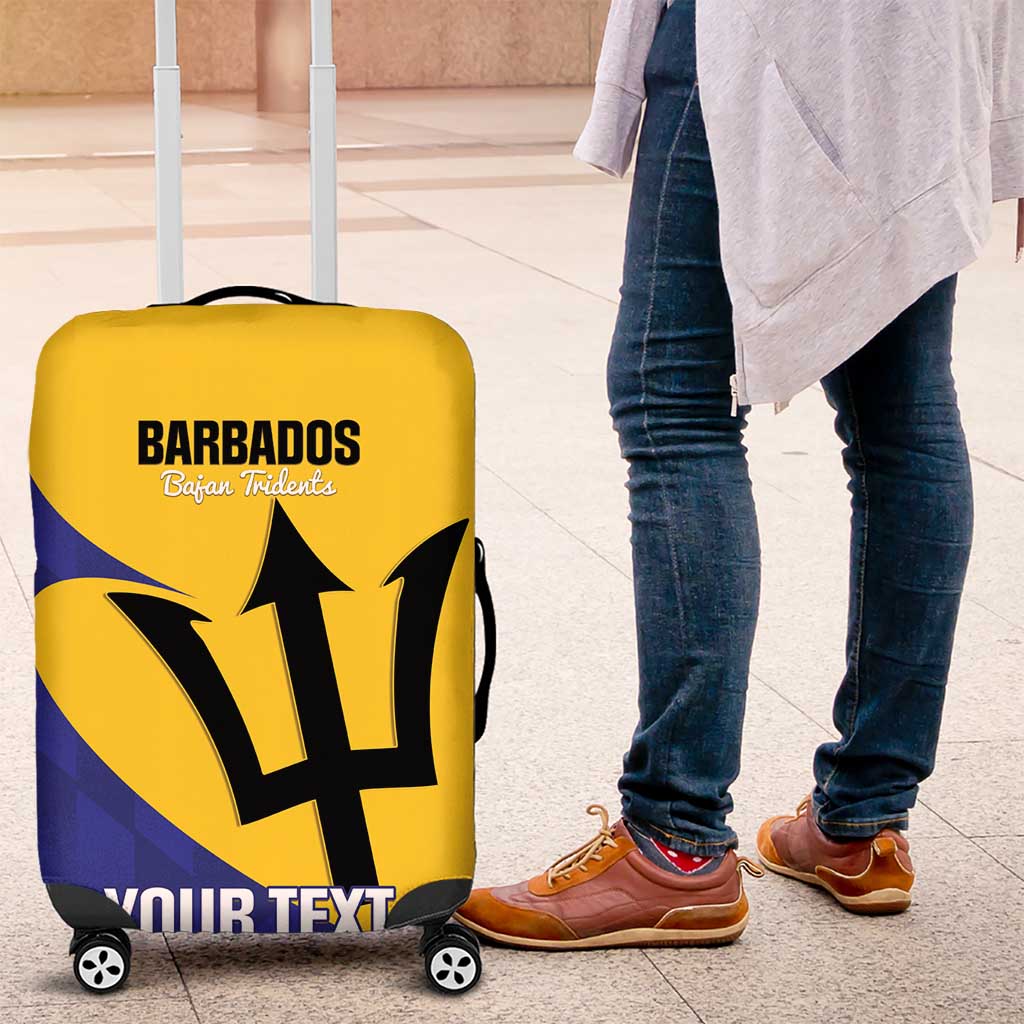 Custom Barbados Football Luggage Cover Go Champions Bajan Tridents - Wonder Print Shop