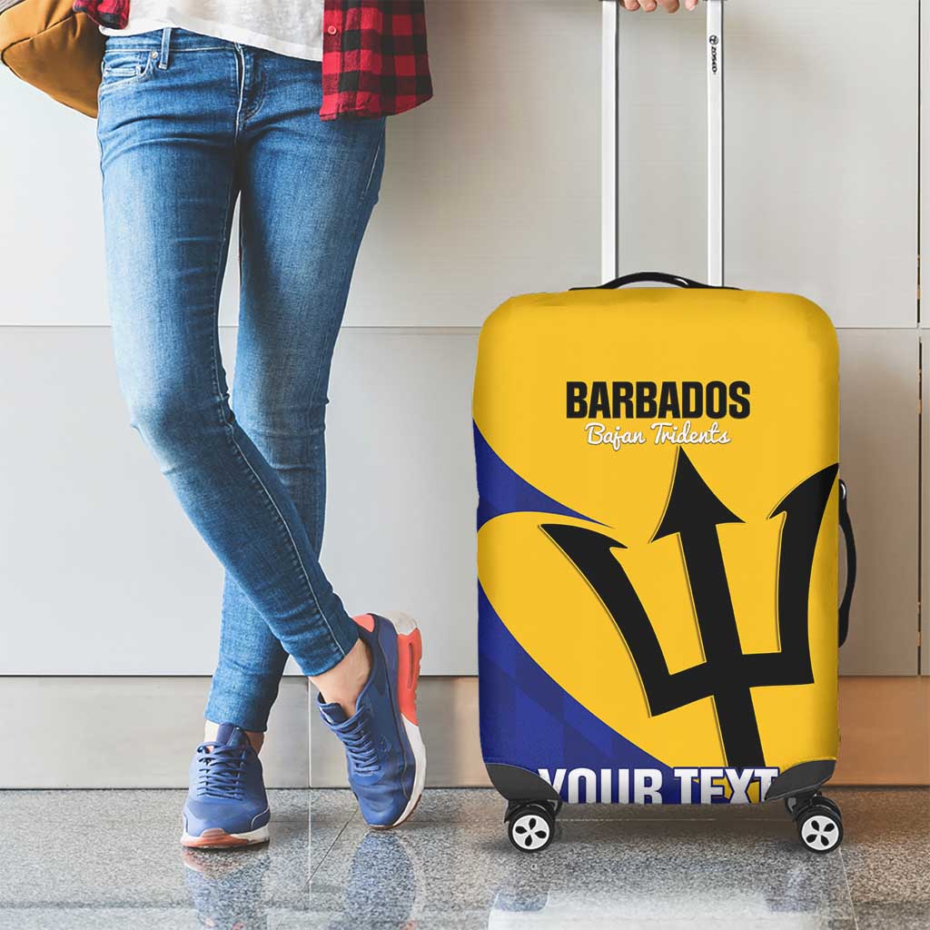Custom Barbados Football Luggage Cover Go Champions Bajan Tridents - Wonder Print Shop