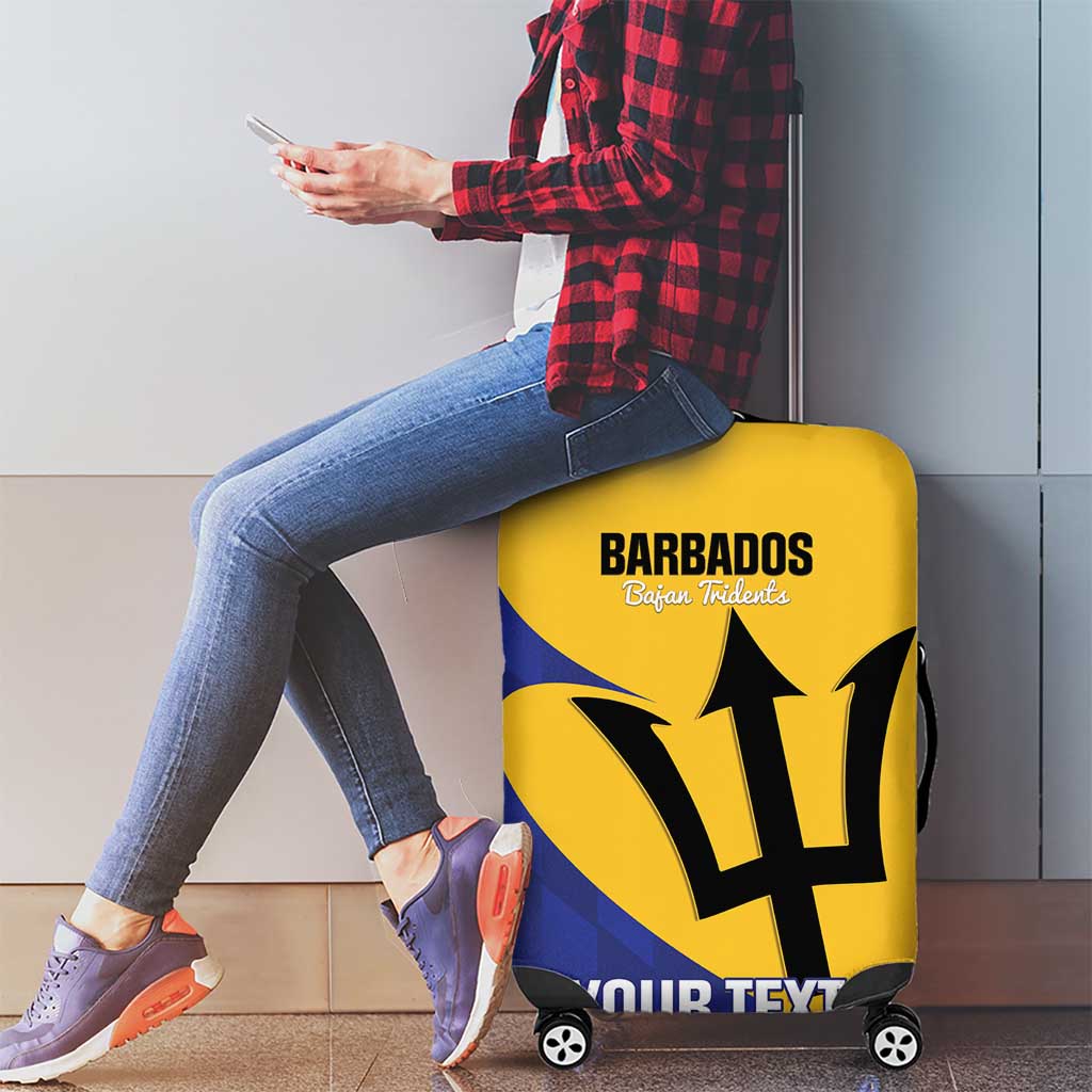 Custom Barbados Football Luggage Cover Go Champions Bajan Tridents - Wonder Print Shop