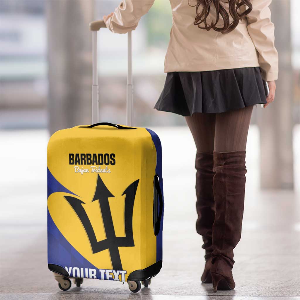 Custom Barbados Football Luggage Cover Go Champions Bajan Tridents - Wonder Print Shop