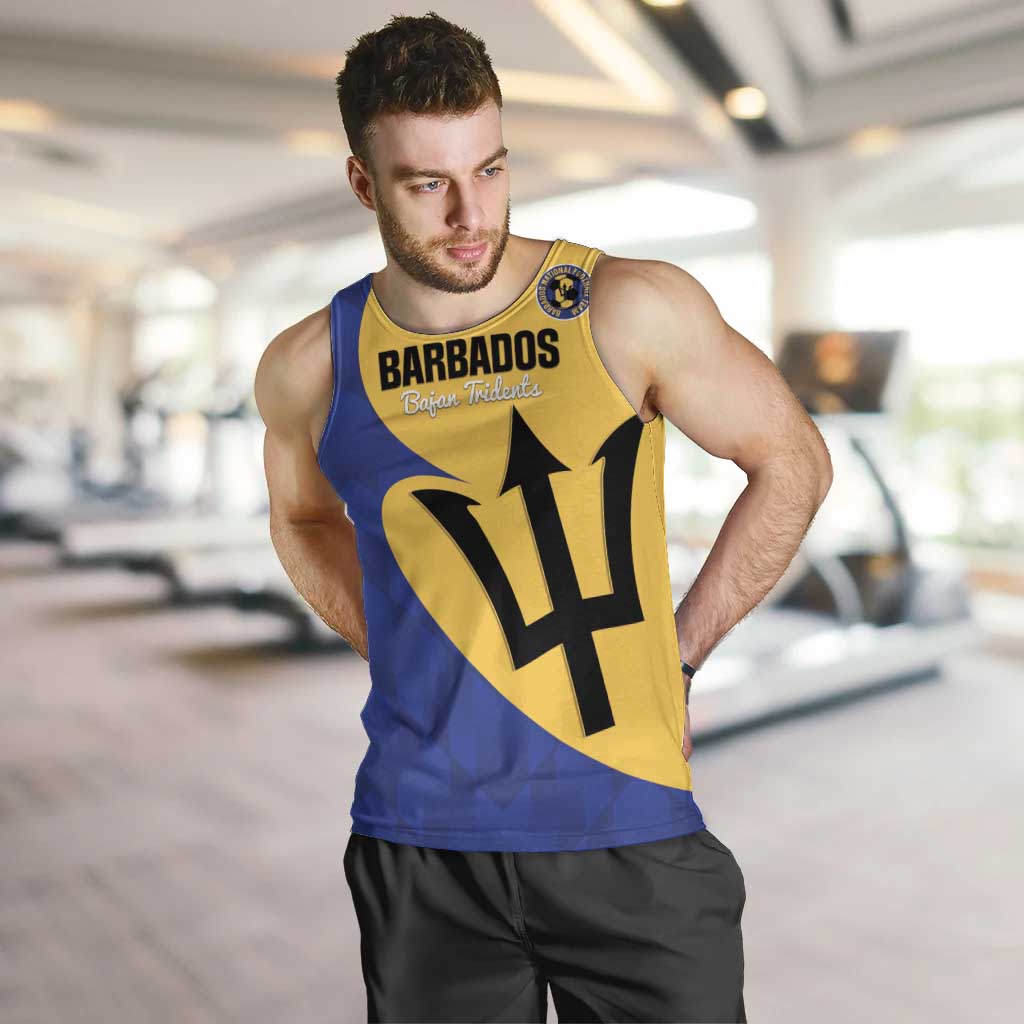 Custom Barbados Football Men Tank Top Go Champions Bajan Tridents - Wonder Print Shop