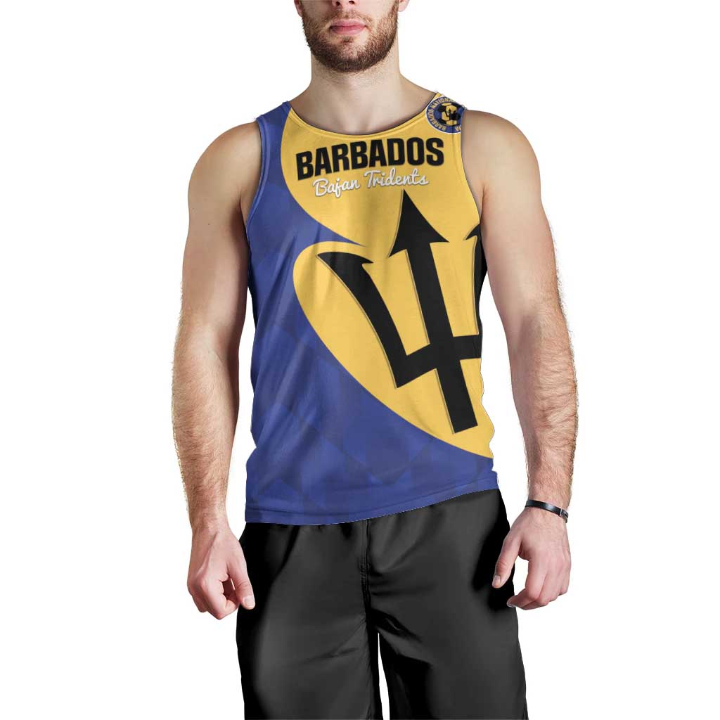 Custom Barbados Football Men Tank Top Go Champions Bajan Tridents - Wonder Print Shop